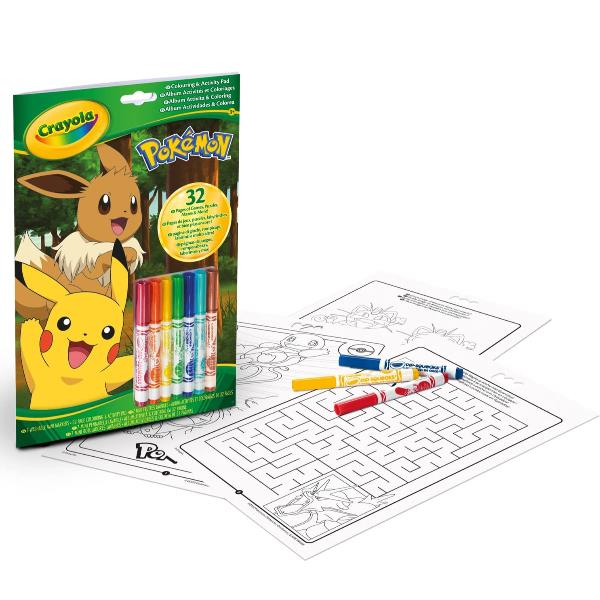 Раскраска Crayola Pokemon 32 страницы и 7 фломастеров (04-2746G) - фото 2