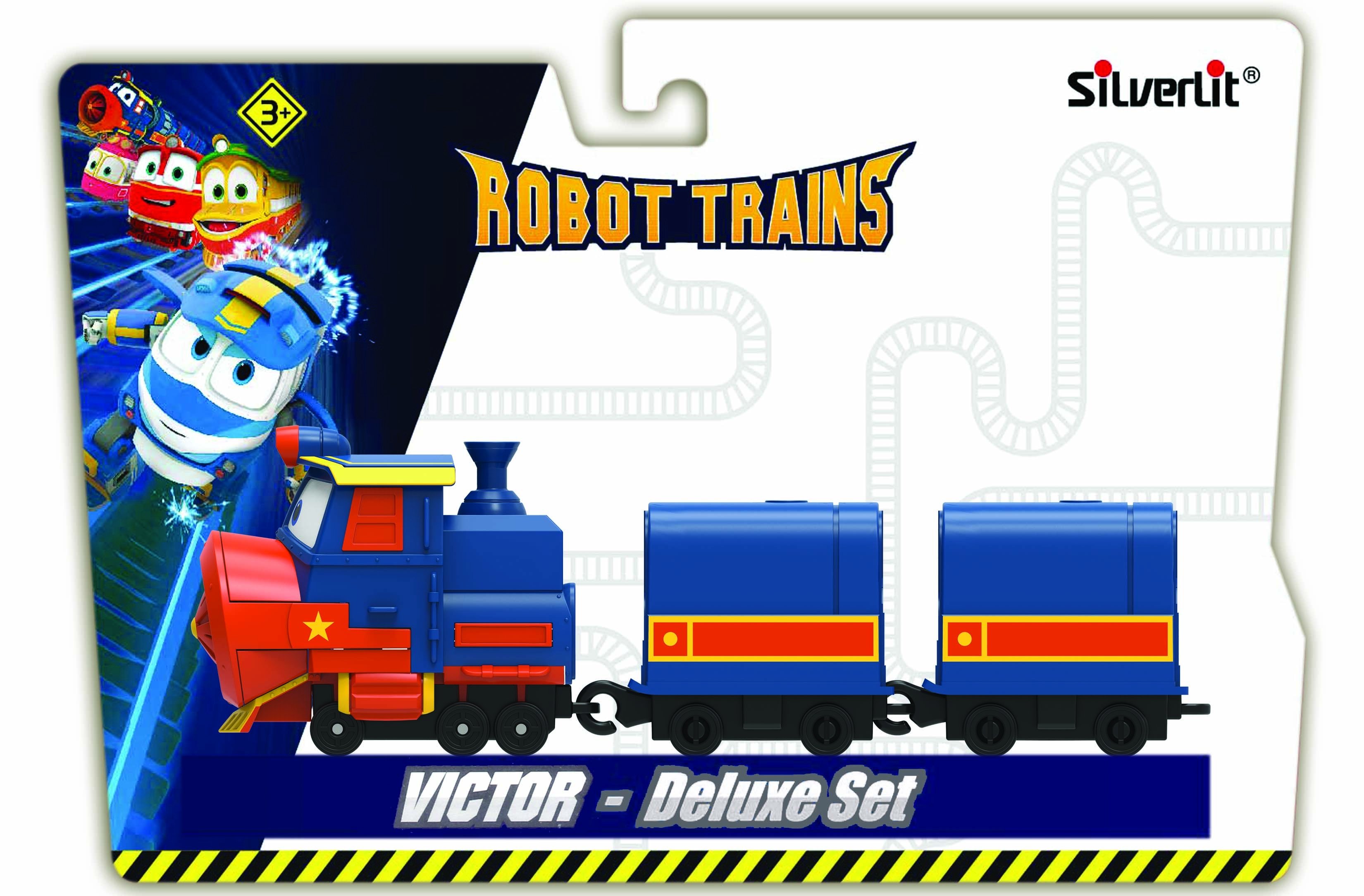 Паровозик с двумя вагонами Silverlit Robot Trains Виктор (80179) - фото 2