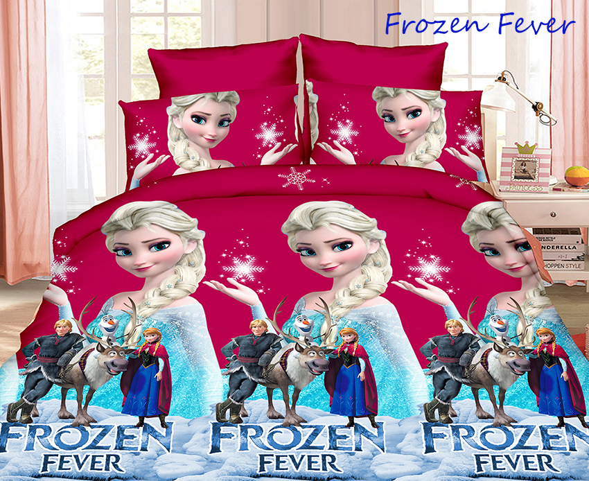 Комплект постільної білизни TAG Tekstil 1.5-спальний Червоно-синій 000143076 (Frozen Fever) - фото 2