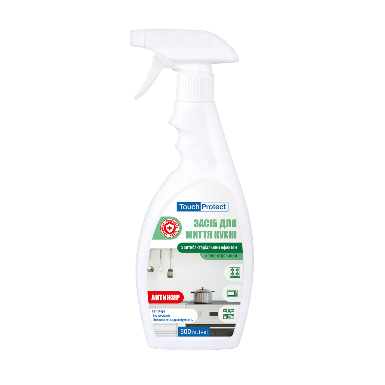 Средство для мытья кухни Touch Protect с антибактериальным эффектом, 500 мл - фото 1