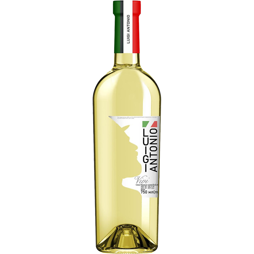 Вино Luigi Antonio Vivi, біле, напівсолодке, 0,75 л - фото 1