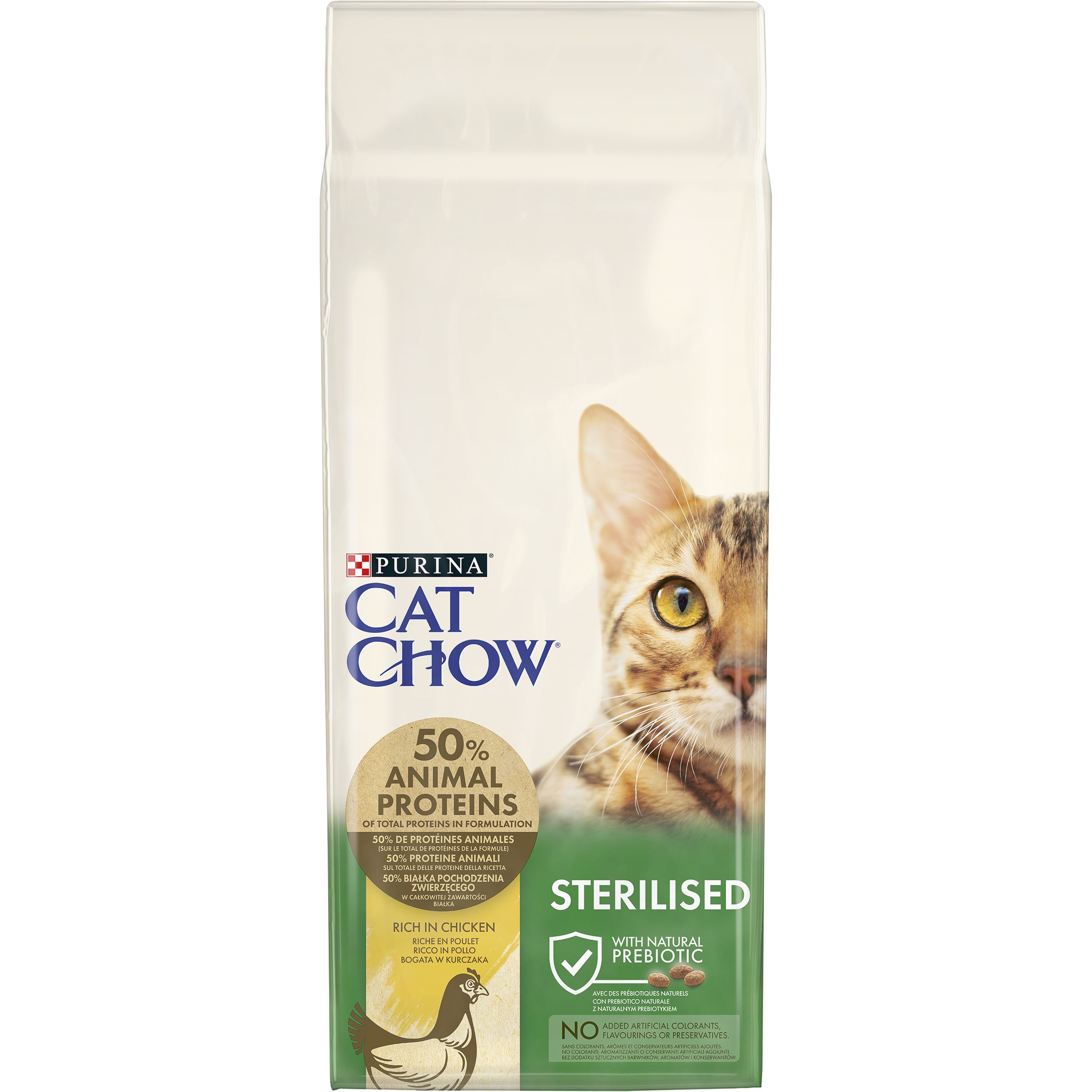 Сухой корм для стерилизованных кошек Cat Chow Sterilised с курицей 15 кг - фото 2