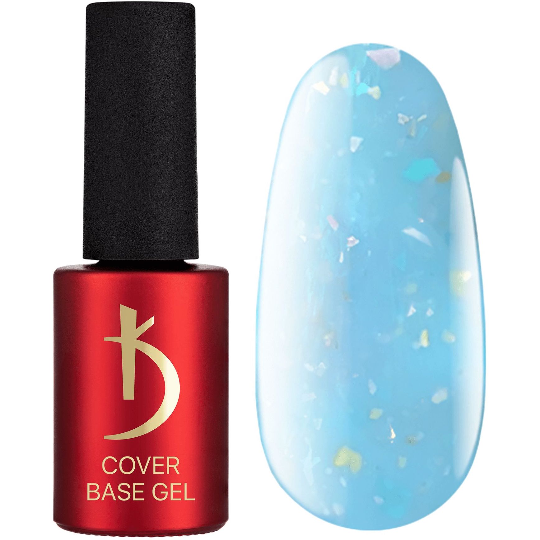 Камуфлююче базове покриття Kodi Cover Base Gel Flake 16, 7 мл - фото 1