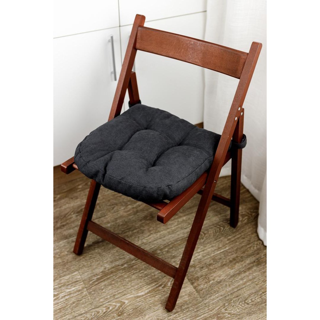 Подушка для стільця Прованс Luis 40х40 см чорна (33802) - фото 1