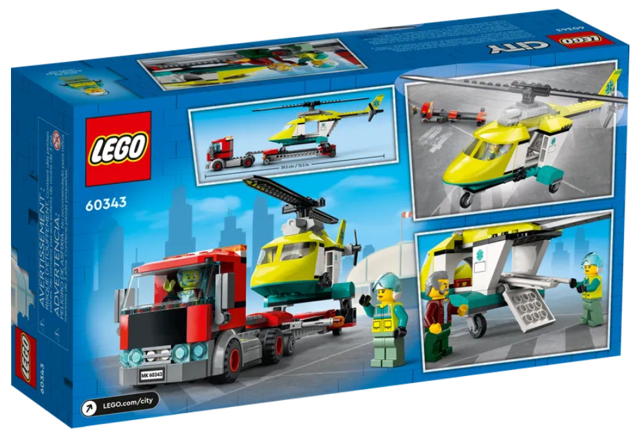 Конструктор LEGO City Грузовик для спасательного вертолета, 215 деталей (60343) - фото 3