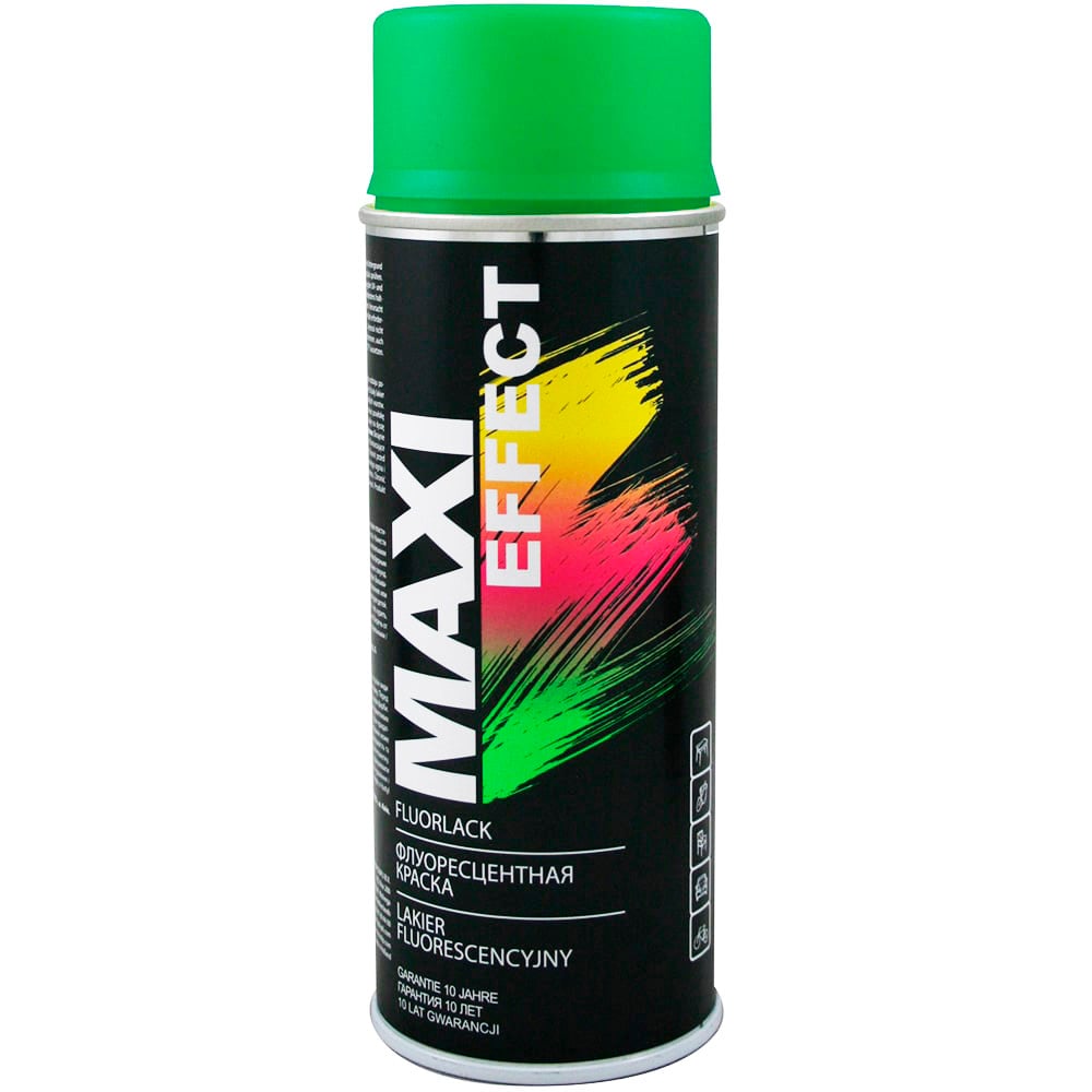 Эмаль аэрозольная Maxi Color Effect флуоресцентная зеленая 400 мл - фото 1
