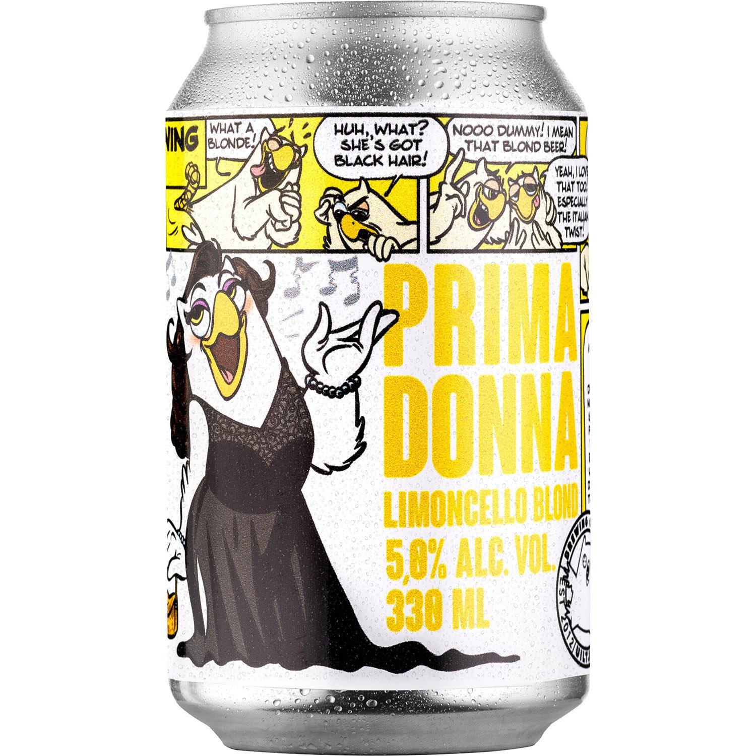 Пиво Uiltje Prima Donna Limoncello Blond, світле, 5%, з/б, 0,33 л - фото 1