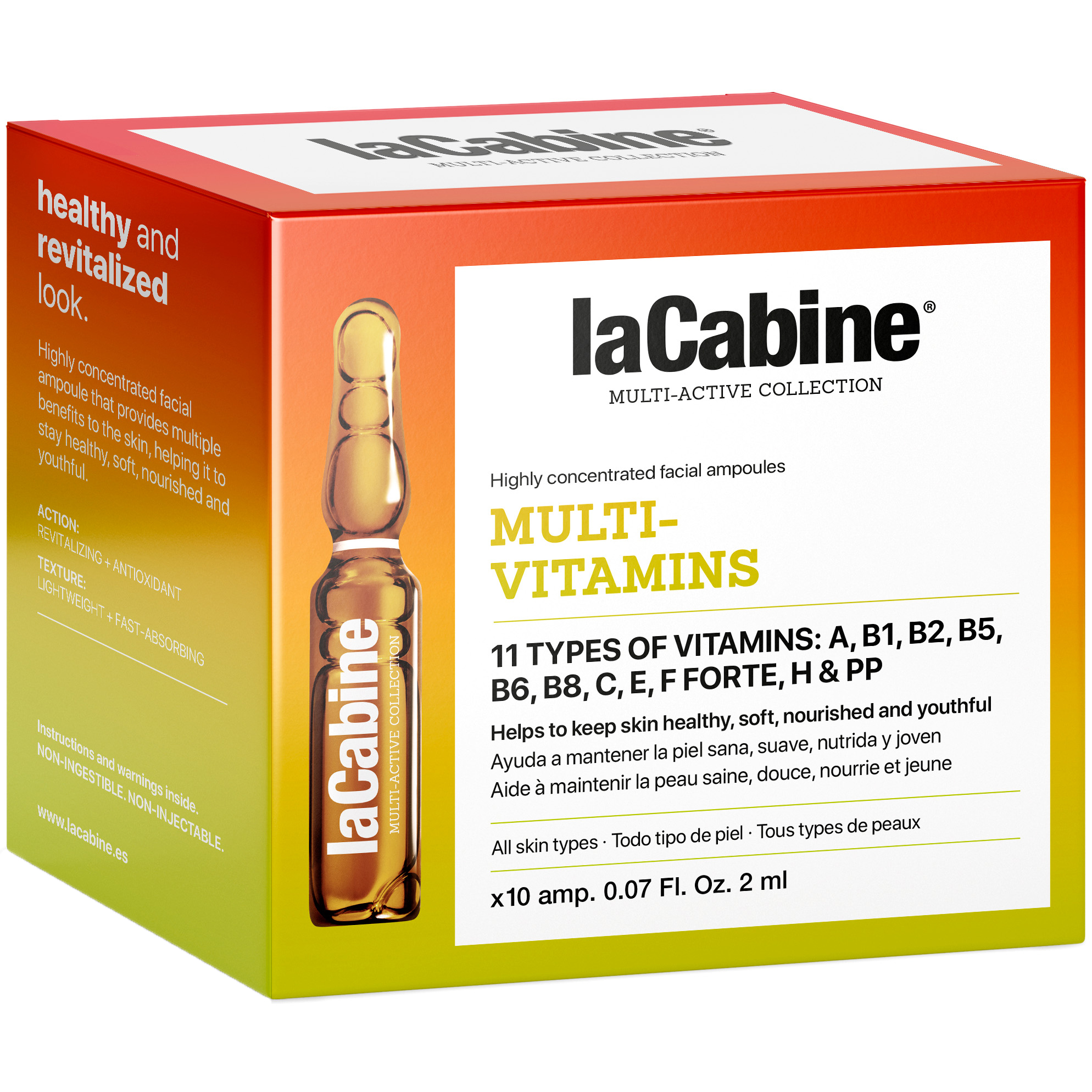 Высококонцентрированные мультивитаминные ампулы для лица La Cabine Multivitamins 10х2 мл - фото 1