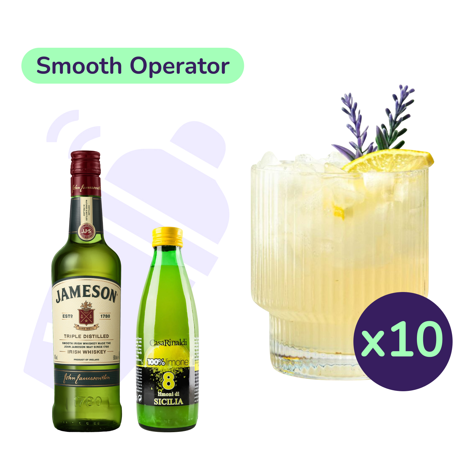 Коктейль Smooth Operator (набор ингредиентов) х10 на основе Jameson Irish Whiskey - фото 1