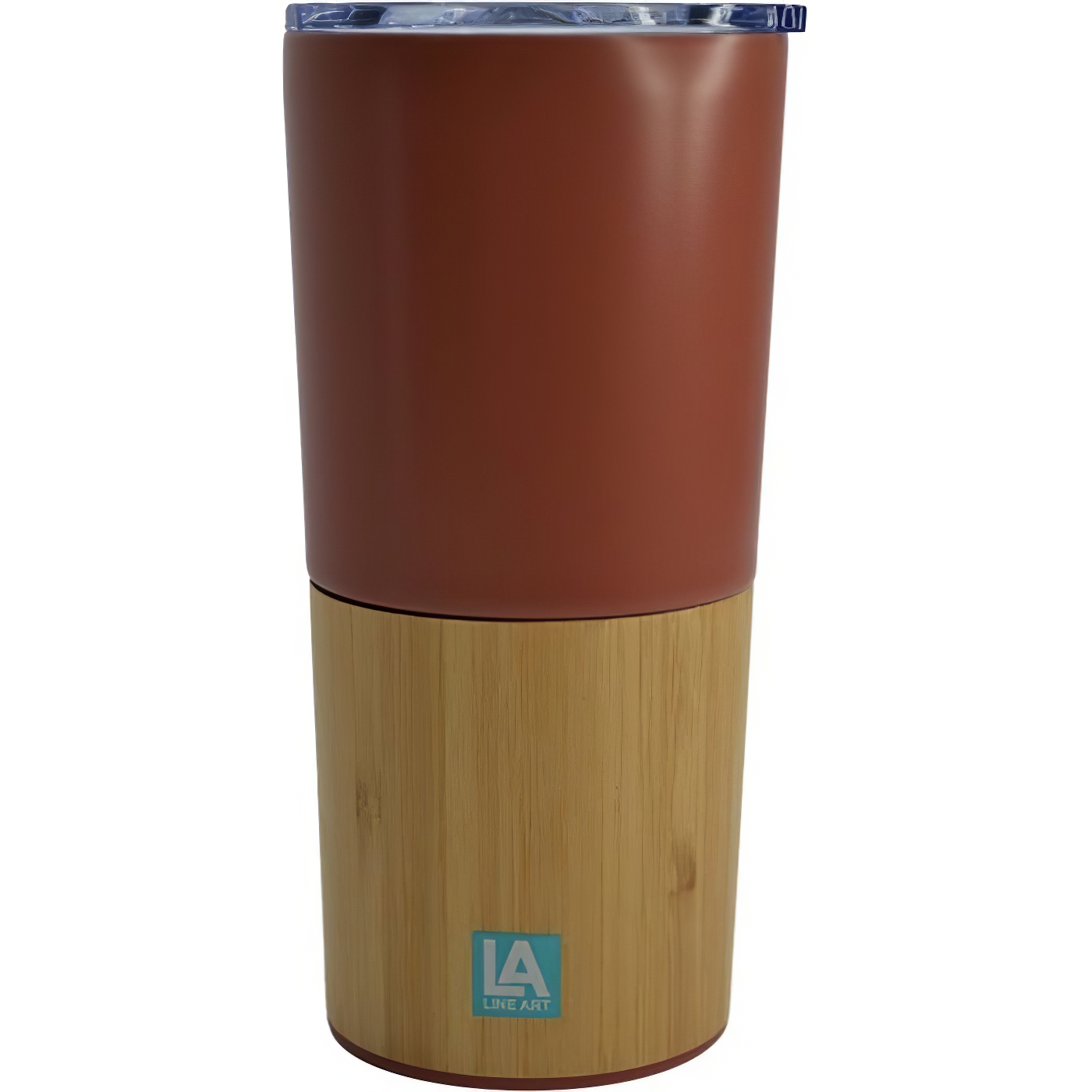 Термокружка Line Art Mao 500 мл світло-коричнева з бамбуковим (20201LA-18) - фото 1