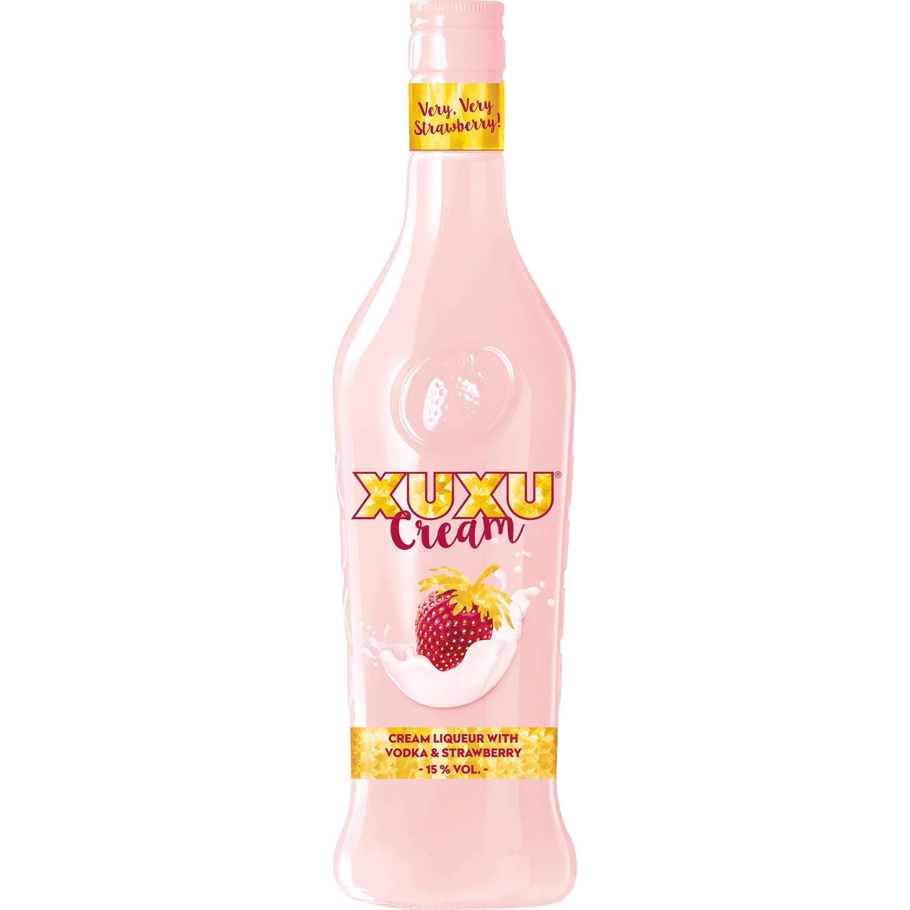 Ликер XUXU Cream клубничный 15% 0.7 л - фото 1