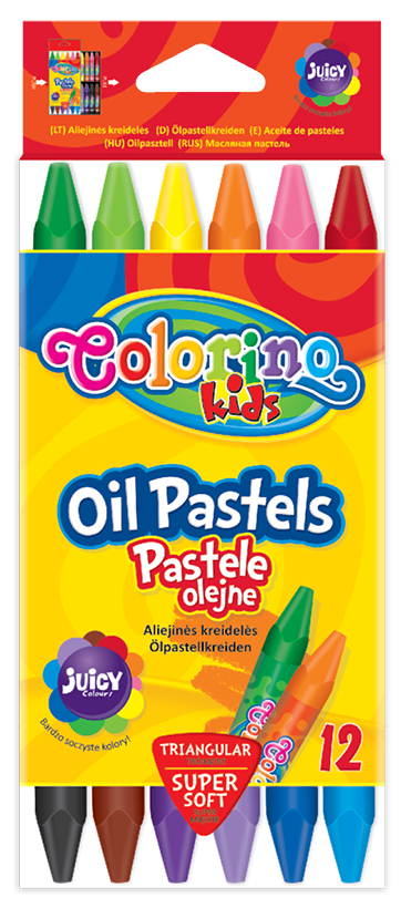Олівці пастельні Colorino, на масляній основі, 12 кольорів, 12 шт. (32636PTR) - фото 1