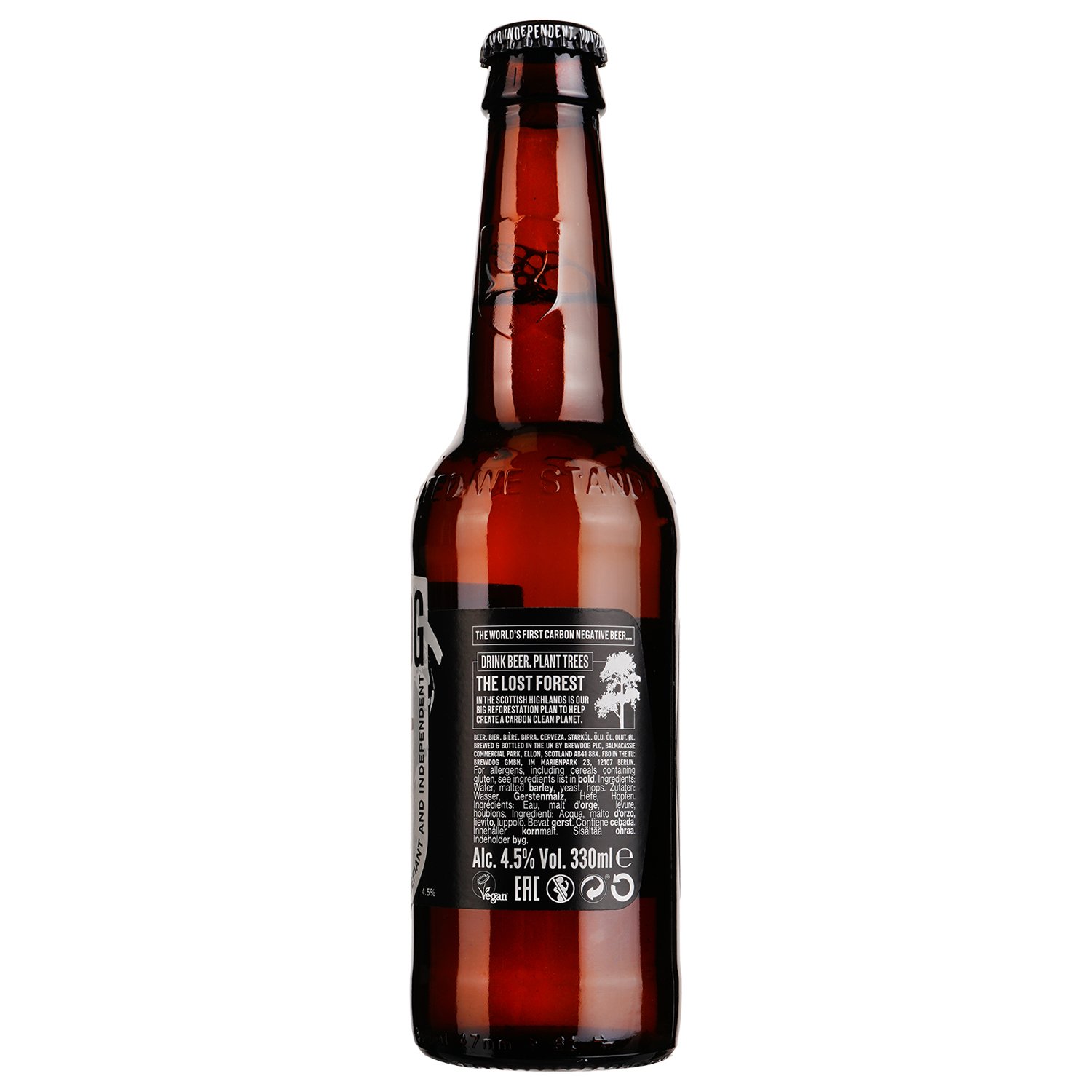 Пиво BrewDog Lost Lager, полутемное, 4,7%, 0,33 л - фото 2
