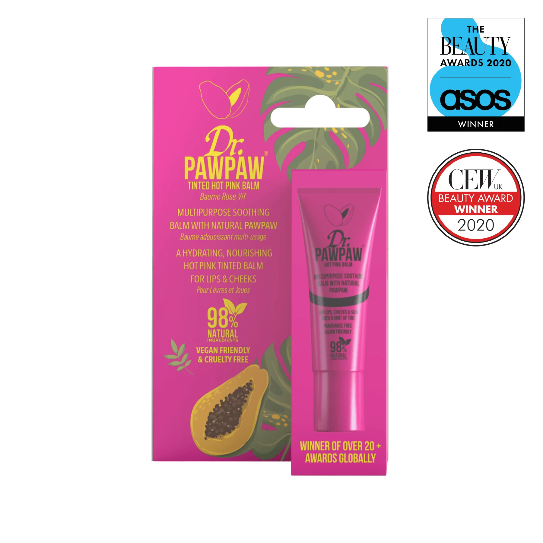 Бальзам для губ Dr.Pawpaw Multi-Purpose Tinted тон Hot Pink 25 мл (109062) - фото 5