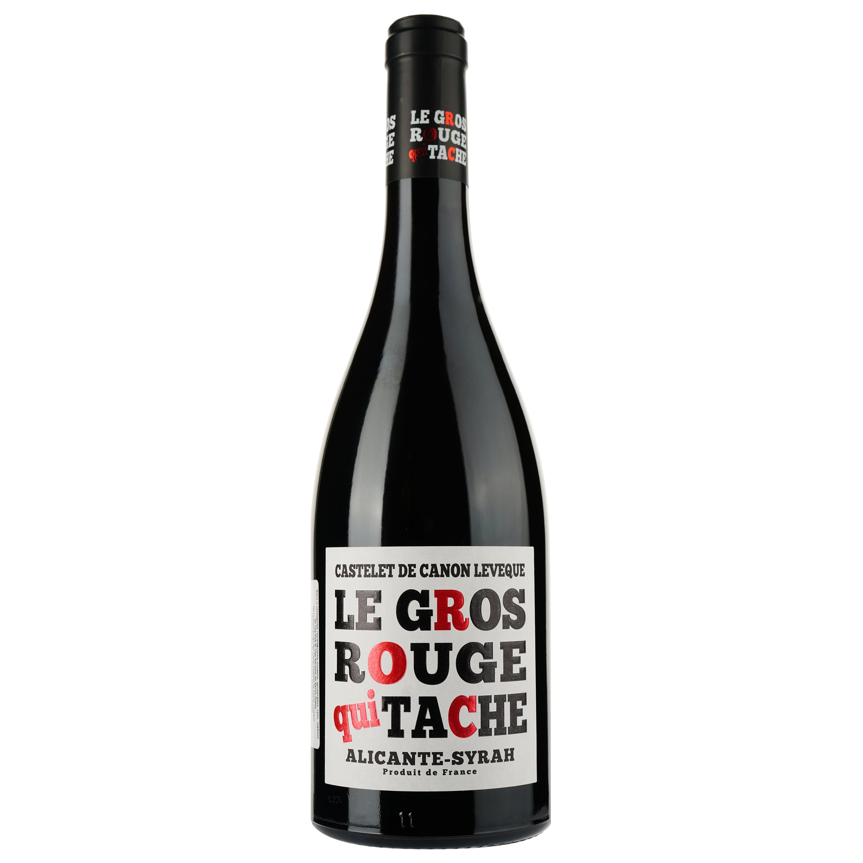 Вино Le Gros Rouge Qui Tache Castelet De Canon Leveque 2021 IGP Pays D'Oc, красное, сухое, 0,75 л - фото 1