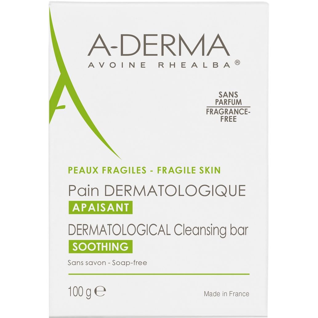 Дерматологическое мыло A-Derma Avoine Rhealba, для чувствительной кожи, на безмыльной основе, с экстрактом овса, 100 г (12149) - фото 1
