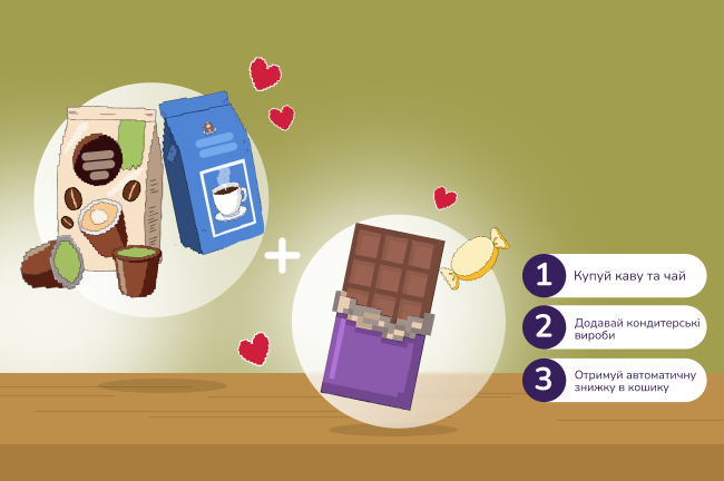 Знижкові парочки. Купуй гарячі напої від 799 та лови -20% знижки на солодке