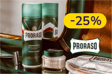 -25% на мужскую косметику Proraso