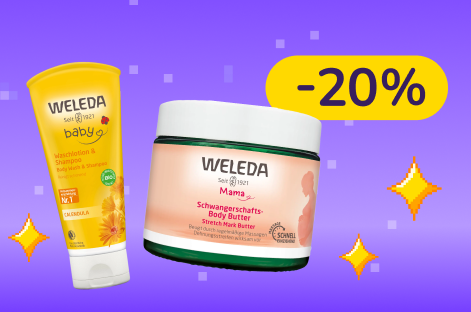 -20% на догляд Weleda