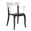 Кресло Papatya Hera-K, черный с белым (4820150080327) - миниатюра 1