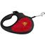 Повідець-рулетка для собак Waudog R-leash Супермен Лого Червоний, світловідбиваючий, S, до 15 кг, 5 м, чорний - мініатюра 1