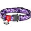 Ошейник для собак Waudog Nylon Фиолетовый камо, c QR паспортом, металлическая пряжка-фастекс, 35-58х2,5 см - миниатюра 1