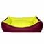 Диван для животных Milord Dondurma, прямоугольный, с бортиками, бордовый с лимонным, размер S (VR05//2292) - миниатюра 1