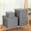 Ящик для хранения с крышкой МВМ My Home L текстильный, 440х290х280 мм, серый (TH-07 L GRAY) - миниатюра 3