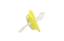 Пустушка силіконова Baby Team, ортодонтична, 0-6 міс., жовтий (3001_звезды) - мініатюра 3