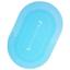 Коврик суперпоглащающий в ванную Stenson 60x40 см овальный светло-голубой (26256) - миниатюра 3