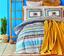 Набор постельное белье с покрывалом пике Karaca Home Perez hardal pike jacquard, евро, желтый, 7 предметов (svt-2000022284783) - миниатюра 1