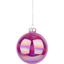 Новогодняя игрушка Novogod'ko Шар 12 cм глянцевая мраморная розовая (973827) - миниатюра 1