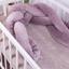 Защитная велюровая коса в кроватку MirSon Kids Time 28-0005 Ashen Velvet, фиолетовая - миниатюра 3