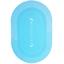 Килимок суперпоглинаючий у ванну Stenson 60x40 см овальний світло-блакитний (26256) - мініатюра 2