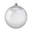 Рождественский шар 8 см серебристый 6 шт. (681-054) - миниатюра 1