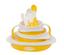 Набір дитячого посуду Baby Team, з нагрудником, жовтий (6090) - мініатюра 1