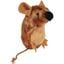 Игрушка для кошек Trixie Мышь с пищалкой, 8 см, коричневая - миниатюра 1