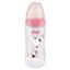 Бутылочка для кормления NUK First Choice Plus Жираф, c силиконовой соской, 300 мл, розовый (3952395) - миниатюра 1