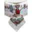 Скатертина гобеленова з велюром Прованс Святковий будинок 180х135 см бежева (31281) - мініатюра 1