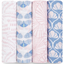 Набір багаторазових муслинових пелюшок Aden+Anais Deco, 120х120 см, рожевий з синім, 4 шт. (ASWC40011) - мініатюра 2