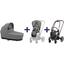 Люлька Cybex Priam Lux Conscious Collection Pearl Grey + Текстиль для прогулянкового блоку Cybex Priam Conscious Collection Pearl Grey + Шасі Cybex Priam з каркасом LS RBA Chrome Brown - мініатюра 1