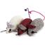 Іграшка для котів Camon кольорові джгутові мишки, 6,5 см, 3 шт. - мініатюра 2