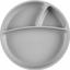 Тарілка секційна MinikOiOi Portions Powder Grey, на присосці, силіконова (101050004) - мініатюра 1