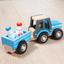 Игрушечный трактор New Classic Toys с прицепом и молоком, голубой (11942) - миниатюра 3