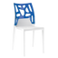 Стілець Papatya Ego-Rock, біле сидіння, верх прозоро-синій (388962) - мініатюра 1