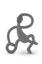 Іграшка-прорізувач Matchstick Monkey Танцююча Мавпочка, 14 см, сіра (MM-DMT-001) - мініатюра 2