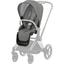 Люлька Cybex Priam Lux Conscious Collection Pearl Grey + Текстиль для прогулянкового блоку Cybex Priam Conscious Collection Pearl Grey + Шасі Cybex Priam з каркасом LS RBA Matt Black - мініатюра 8