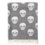 Полотенце Lotus Home Pestemal Skull 160х90, черный с белым - миниатюра 3