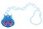 Ланцюжок для пустушки Курносики Бегемотик, з кліпсою, блакитний (7190 гол) - мініатюра 1