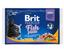Набор влажных кормов для взрослых кошек Brit Premium Cat pouch Рыбная тарелка, 340 г (4 уп. х 100 г) - миниатюра 1